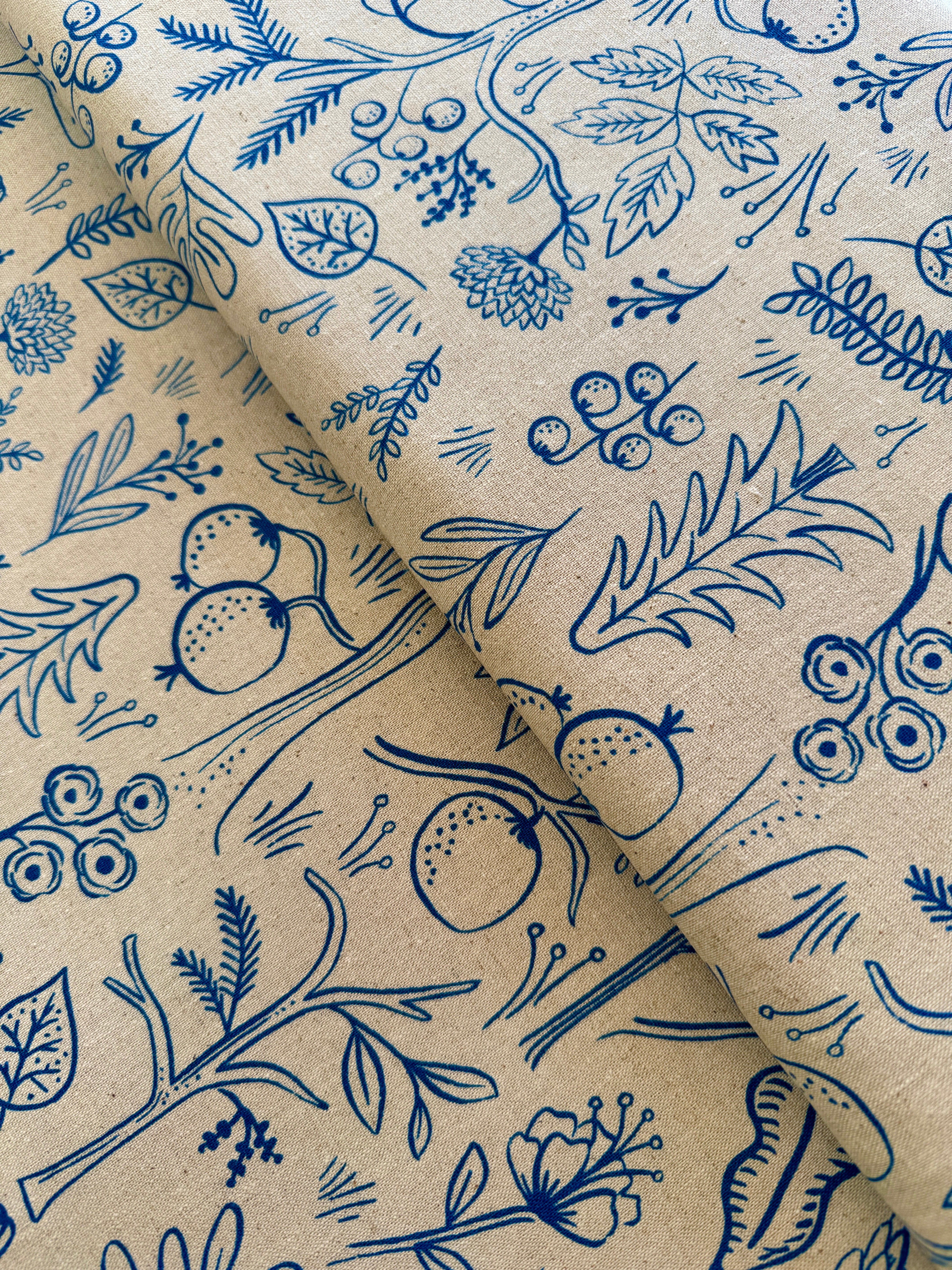 Amalfi - Black Forest Natural Canvas Yardage