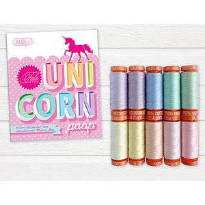 Aurifil - 50wt Tula Pink Unicorn Poop Thread Box - 10 Small Spools