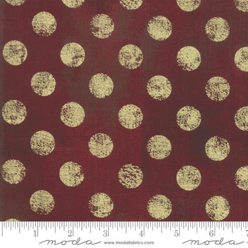 Moda - Hits The Spot Metallic - Burgundy Fabric