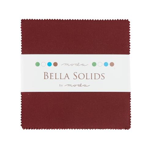 Bella Solids Burgundy Charm Pack by Moda