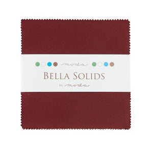 Bella Solids Burgundy Charm Pack by Moda