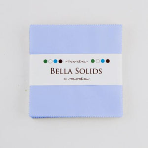 Bella Solids Baby Blue Charm Pack by Moda