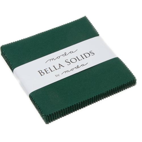 Bella Solids Christmas Green Charm Pack by Moda