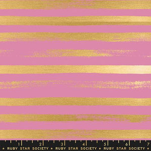 Ruby Star Society - Zip - Metallic Kiss Stripes Yardage