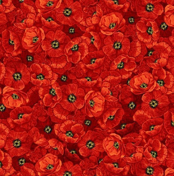 Packed Poppies Yardage