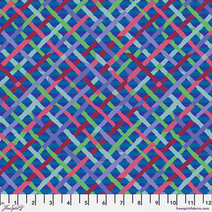 Kaffe Fassett Collective - Mad Plaid Cobalt Yardage