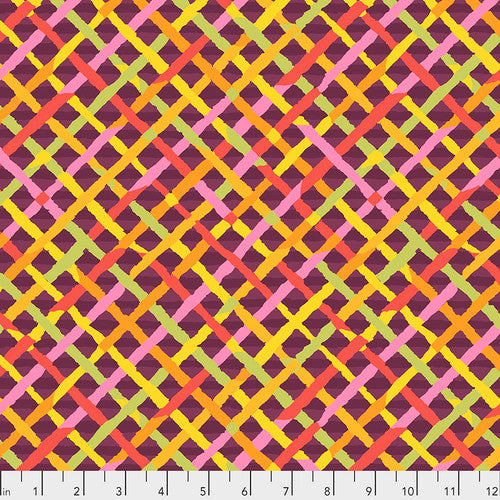 Kaffe Fassett Collective - Mad Plaid Maroon Yardage