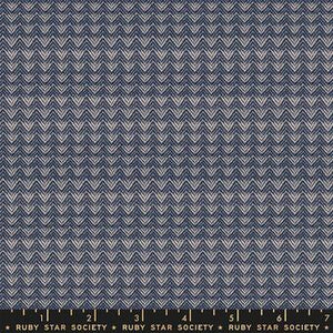 Ruby Star Society - Warp and Weft Wovens Navy - Mountain Yardage