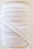 Crotchet Edge Double Fold Bias White Tape