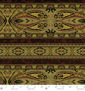 Casablanca Border - Brown - RJR Fabrics