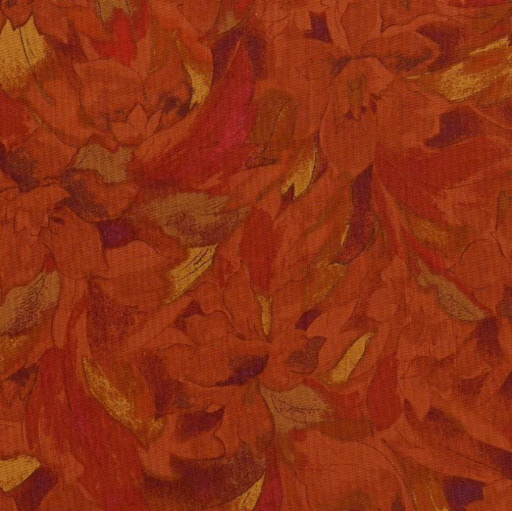 RJR Fabrics - Burano - Linear Floral Orange