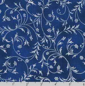 Holiday Flourish-Snow flower - Swirls Navy