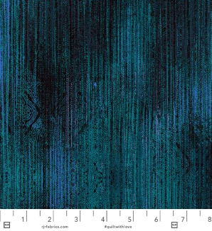 RJR - Midnight Garden - Linear Teal Fabric