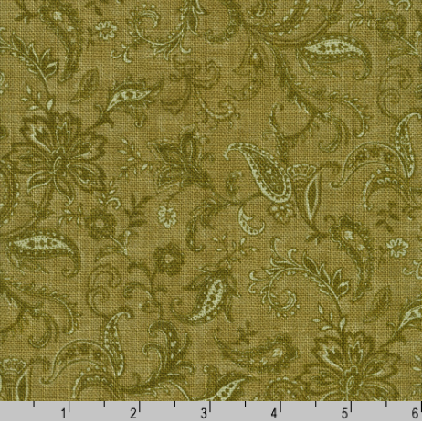 Sevenberry Nara Homespun - Paisley Sand Fabric