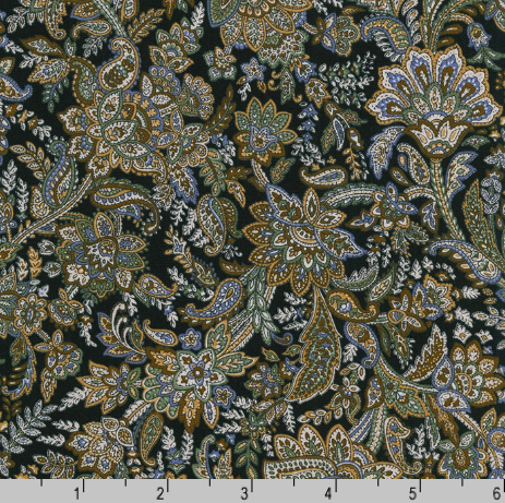 Vintage Study - Paisley Taupe Yardage