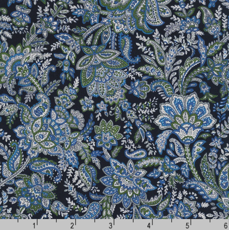 Robert Kaufman - Vintage Study Paisley Navy