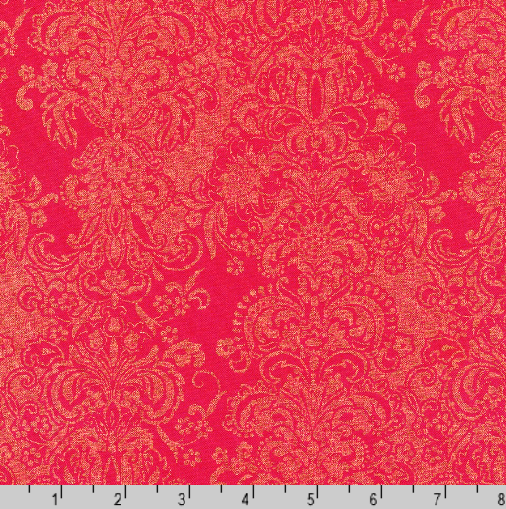 Season of Sparkle - Damask Cardinal Metallic