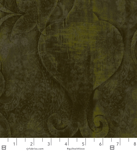 RJR - Midnight Garden - Embossed Khaki Fabric