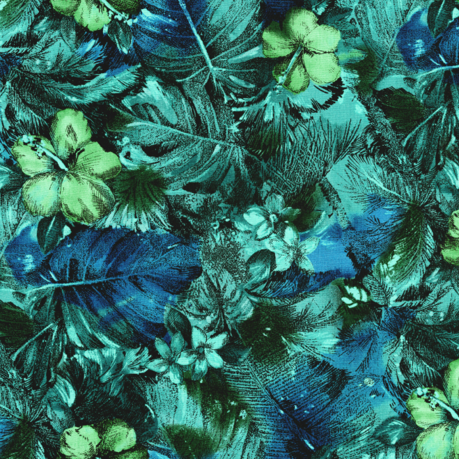 RJR - Casablanca - Floral Teal by Jinny Beyer