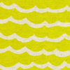 Kujira & Star - Waves Citron Canvas Fabric