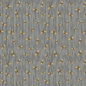 Honey Bee Farm - Flying Bees On Wood Texture Slate