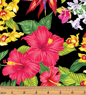 Tropical Escape - Floral Paradise Black