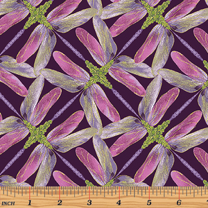 Dance of the Dragonfly - Pinwheel Geo Plum