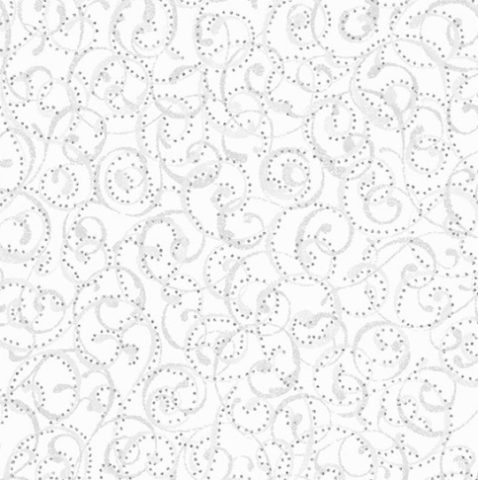 Holiday Wishes - Dotty Scroll Ice/Silver Metallic