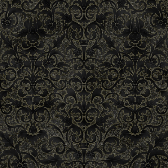 Joyful Traditions - Black/Gold Metallic Fabric