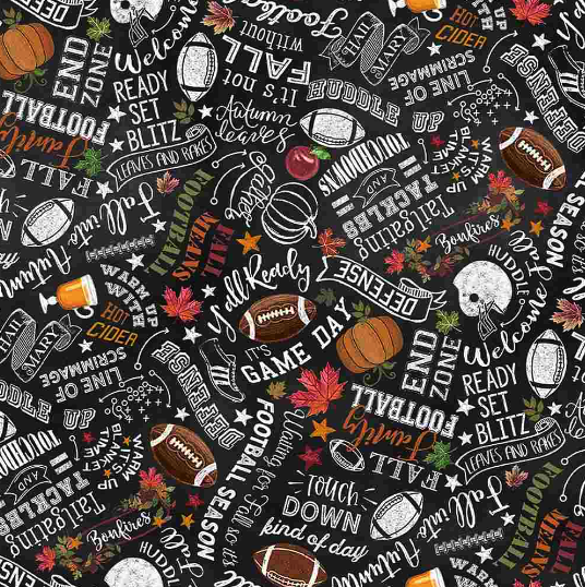 Football Season - Fall Football Chalkboard Text