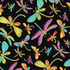 Royal Plume - Metallic Dragonfly Fabric