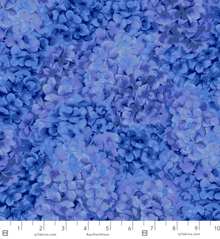 Floral Fantasy - Hydrangea Sapphire Fabric