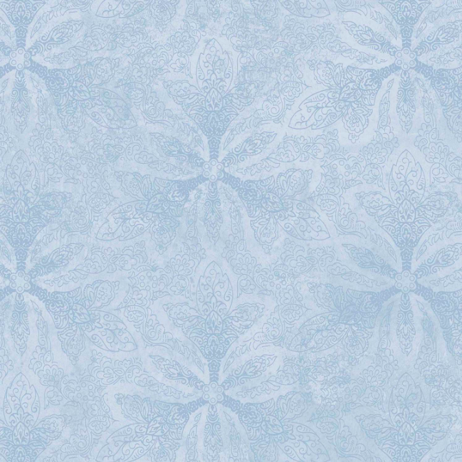 Maison - Fleur Light Blue Fabric by Jinny Beyer