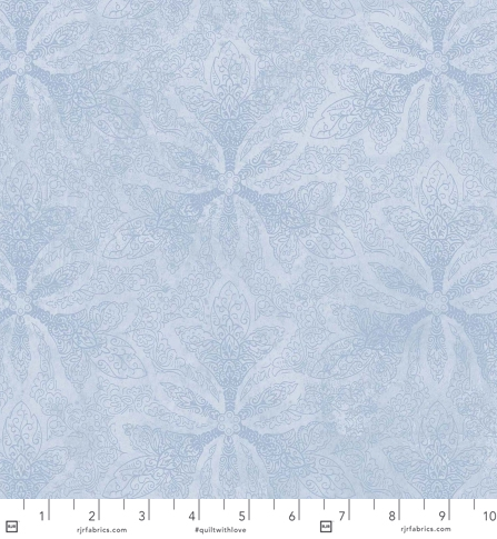 Maison - Fleur Light Blue Fabric by Jinny Beyer