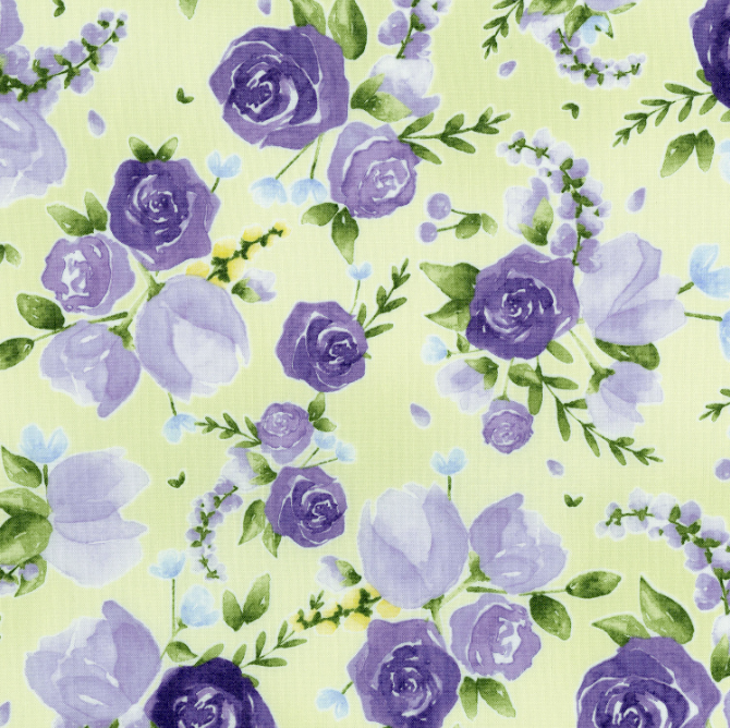 Junes Cottage - Prized Roses Meadow Fabric