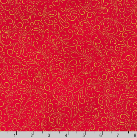 Joli Bijou - Swirls Crimson by Robert Kaufman