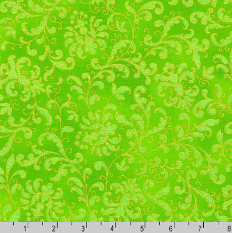 Joli Bijou - Swirls Peridot by Robert Kaufman