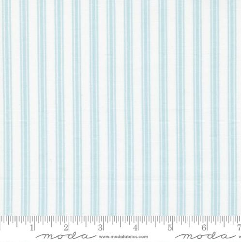 The Shores - Stripes Sea Glass Fabric by Moda