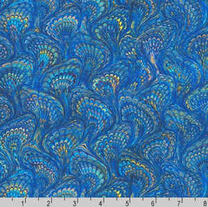 Kaufman - Library of Rarities - Swirls Indigo