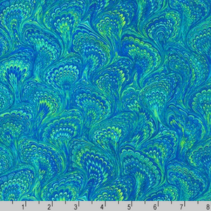 Kaufman - Library of Rarities - Swirls Peacock