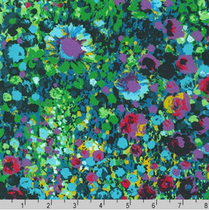 Painterly Petals Lawns - Florals Navy Fabric