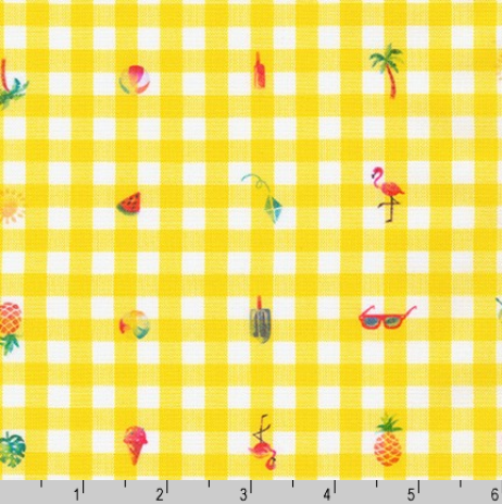 Carolina Shore Prints - Flamingo Summer Fun Yellow