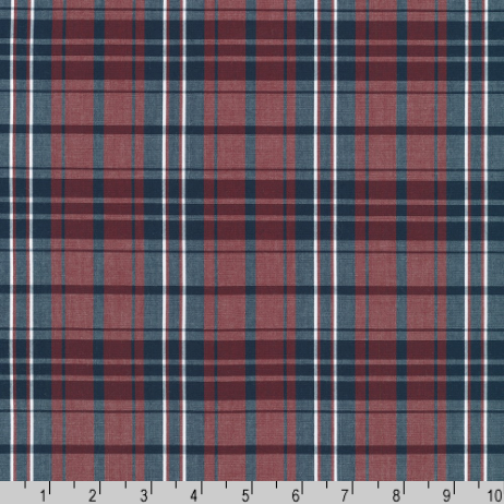 Yellowstone Plaids - Burgundy Fabric