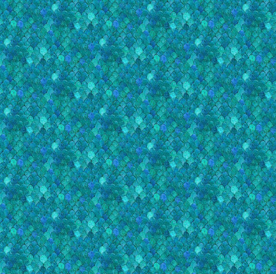 Flourish - Scale Texture Teal Fabric