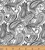 Night and Day - Paisley White/Black by Benartex