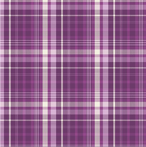 Cats and Quilts - Plaid Happy Fuchsia