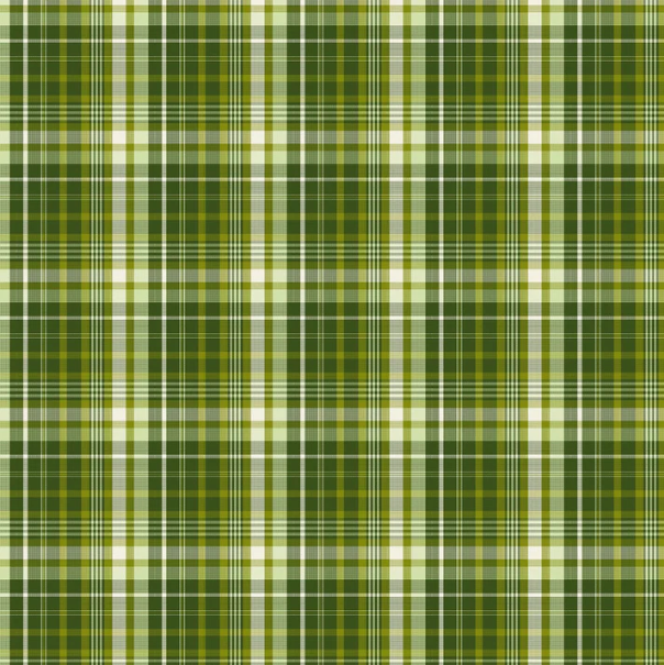 Cats and Quilts - Plaid Happy Green by Benartex