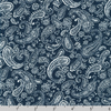 Sevenberry Petite Lawn - Paisley Navy Fabric