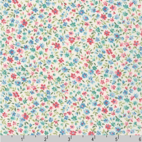 Sevenberry Bouquet - Florals Blue Fabric