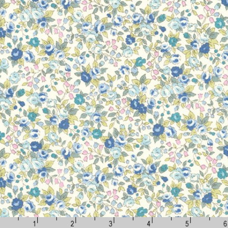 Sevenberry Bouquet - Florals Blue - Kaufman